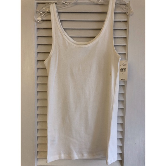 LOFT Tops - Loft white cotton tank